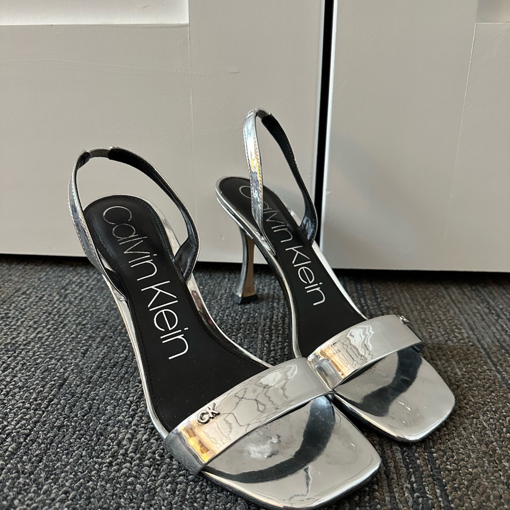 Calvin Klein Women's Silver Heels